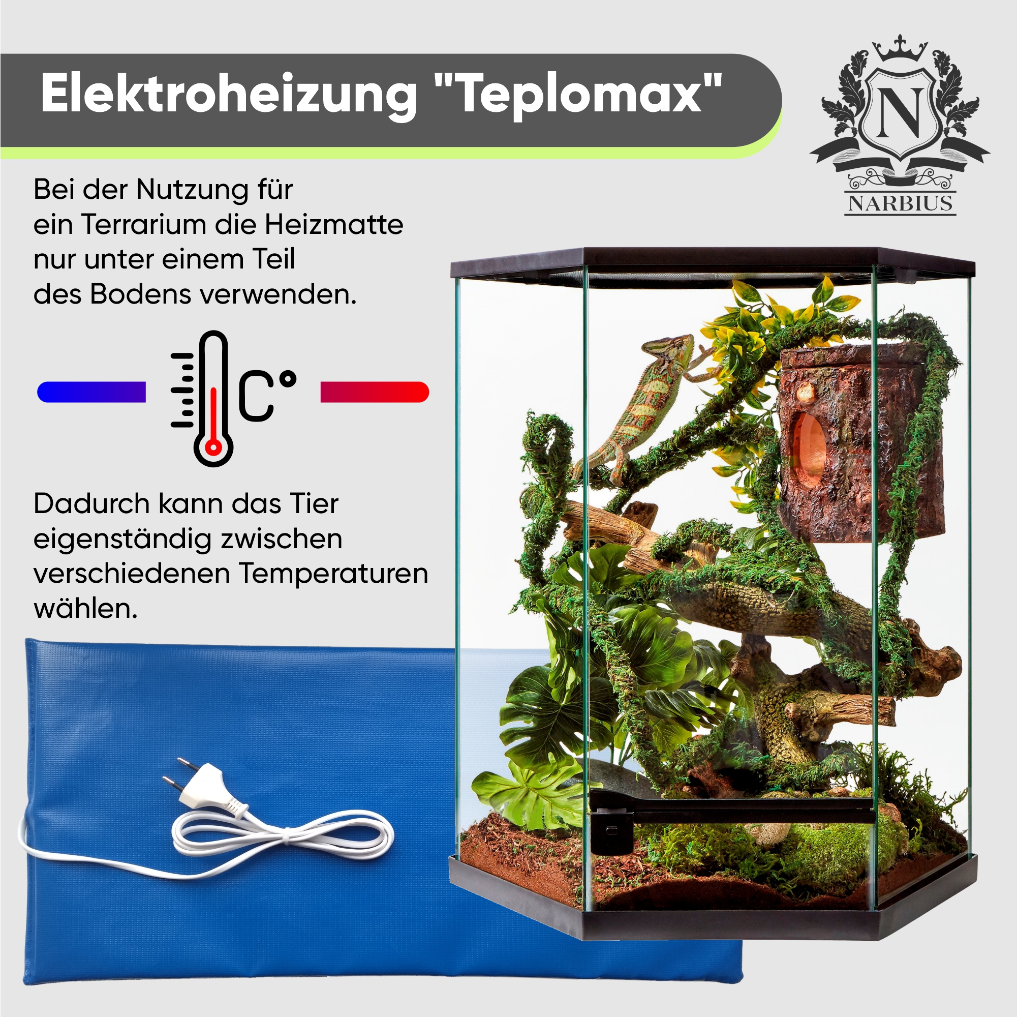 Heizung Anzucht Reptilien Heizmatte Terrarium Wärmematte Sämling Germination 20W